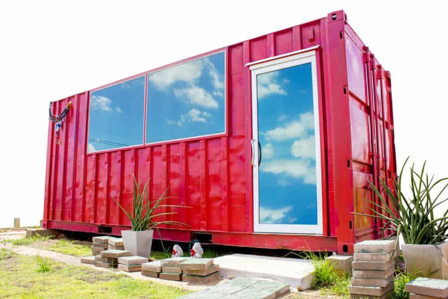 A Red Demountable Home